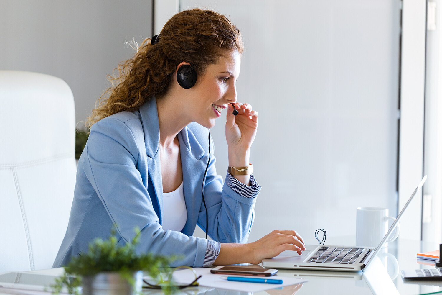 Woman on computer