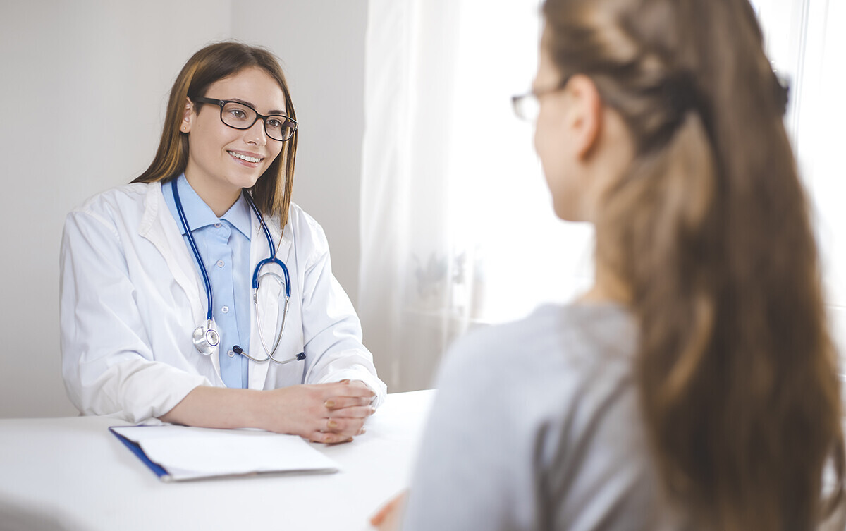 OBGYN talking to female patient