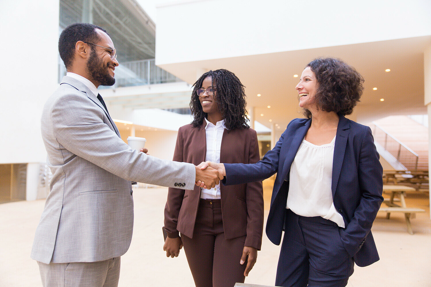 Financial Professionals shaking hands