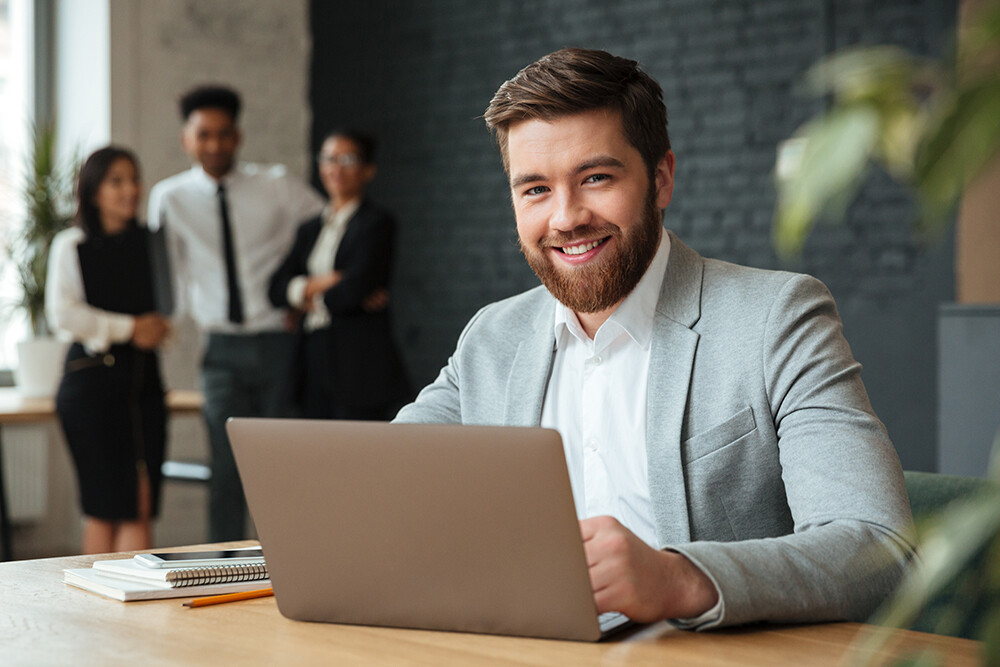 Man on Computer