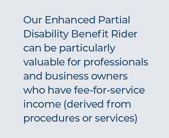 enhanced partial disability rider