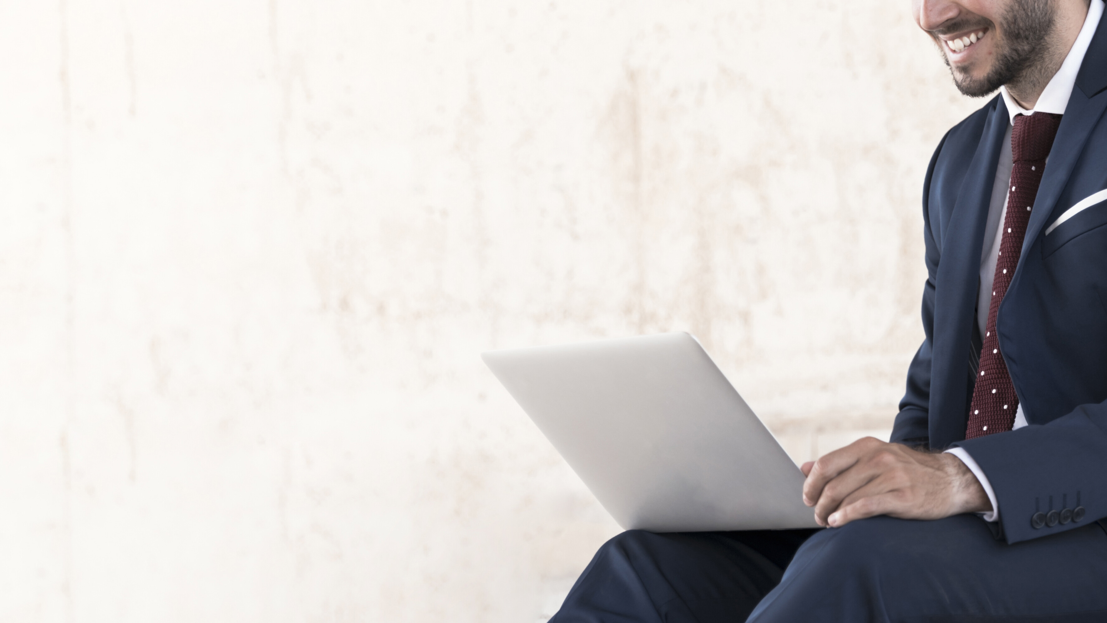 businessman working on a laptop